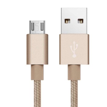 Cablu de date high quality Micro USB pentru Samsung, Huawei, HTC, Allview cu conector micro USB, lungime 3 m, Auriu, BBL784 Cablu de date high quality Micro USB pentru Samsung, Huawei, HTC, Allview cu conector micro USB, lungime 3 m, Auriu, BBL784