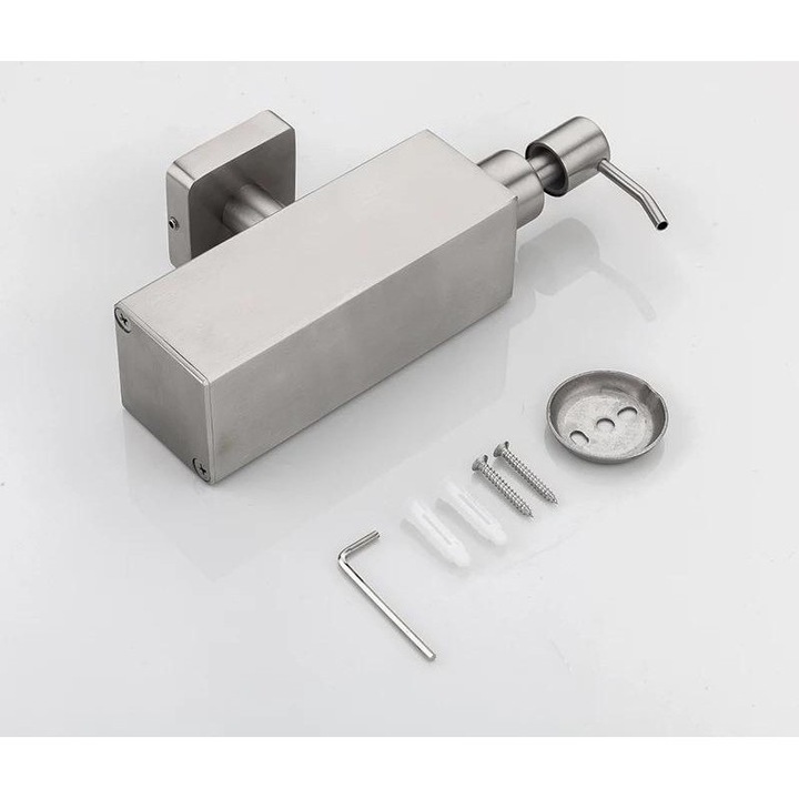 Dozator sapun lichid 500ml Sidef Rectangular inox satinat TRENDY S