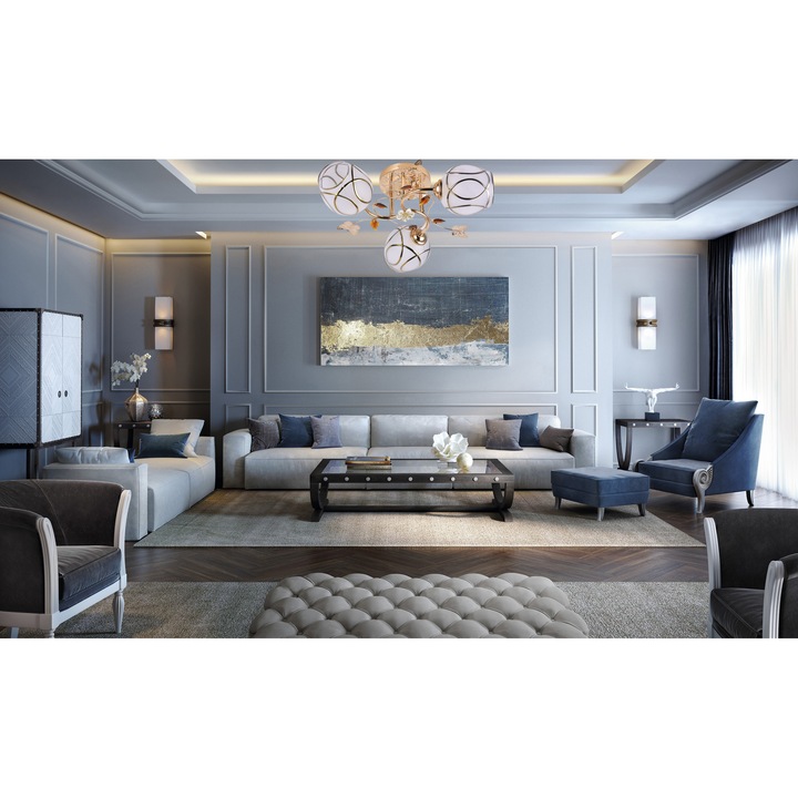 Lustra Fiona 3xE27,auriu