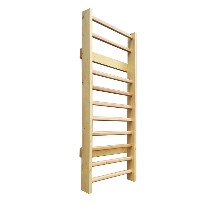 Spalier Gimnastica Standard, Lemnaria Jder, M1227EN, 220x70 cm, 10 bare, nelacuit, lemn,