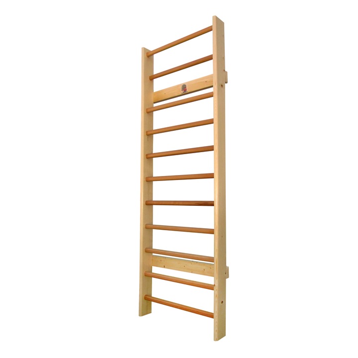 Spalier Gimnastica Standard, Lemnaria Jder, M1240EL, 240x80 cm, 11 bare, lacuit natur, lemn,