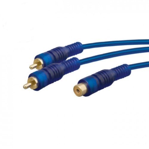 Cablu RCA - fisa 2x RCA - soclu 1xRCA 0.3 m