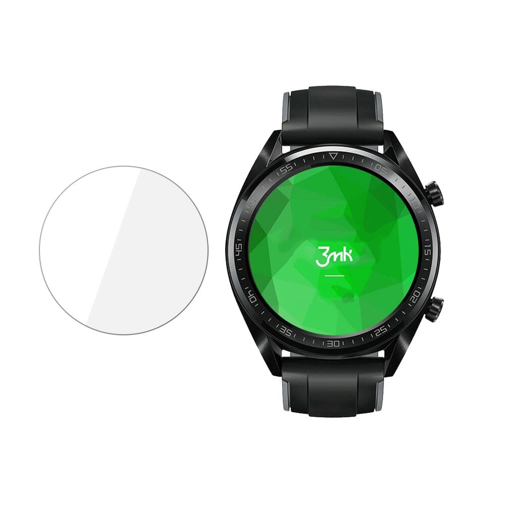 Folie Protectie Sticla Flexibila 3MK pentru Huawei Watch GT, Structura Incasabila, 7H, 0.3 mm