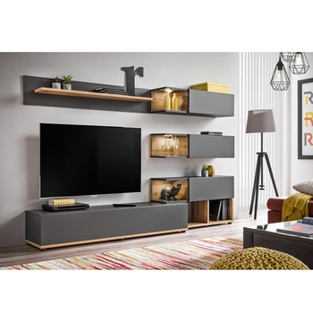 Living Genarom Silk 28 ANWT SK, Antracit/Stejar Wotan, 240 x 150 x 40 cm Living Genarom Silk 28 ANWT SK, Antracit/Stejar Wotan, 240 x 150 x 40 cm