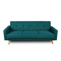 Canapea extensibila 3 locuri Cristina, Mobila Sigma, tesatura verde inchis, 210x87x86 cm