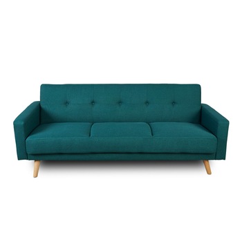 Canapea extensibila 3 locuri Cristina, Mobila Sigma, tesatura verde inchis, 210x87x86 cm Canapea extensibila 3 locuri Cristina, Mobila Sigma, tesatura verde inchis, 210x87x86 cm