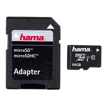 Card de memorie Hama microSDXC 64GB Class 10 UHS-I + Adaptor/foto Card de memorie Hama microSDXC 64GB Class 10 UHS-I + Adaptor/foto