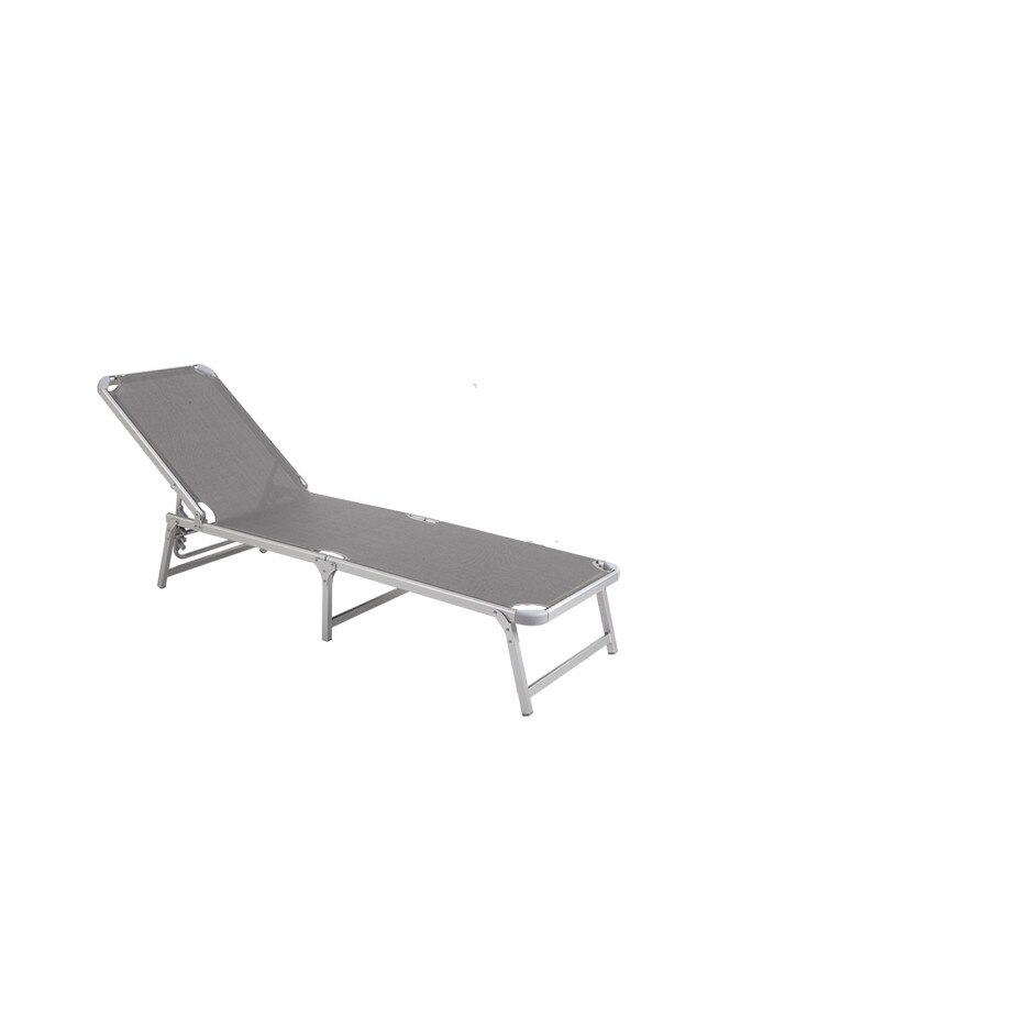 Sezlong plabil RAKI PINKI 188x56cm cadru metalic cu profil lat culoare gri