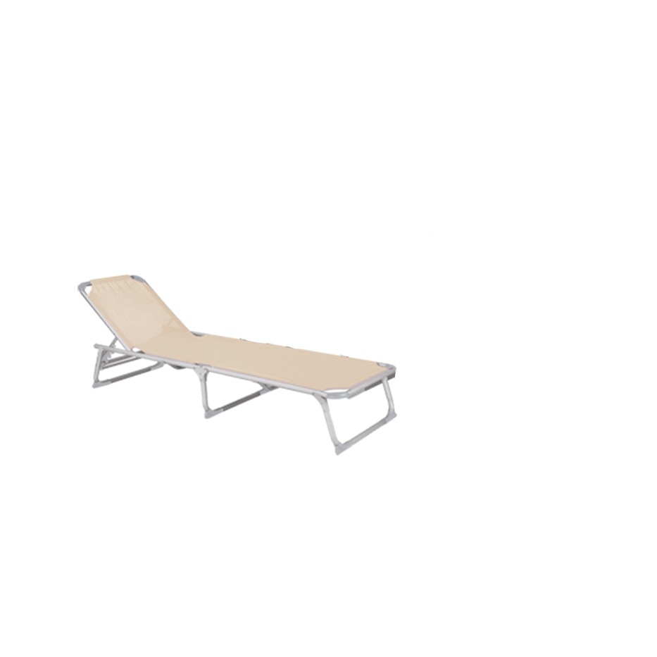 Sezlong plabil RAKI PINKI 188x56cm cadru metalic cu profil ingust culoare gri