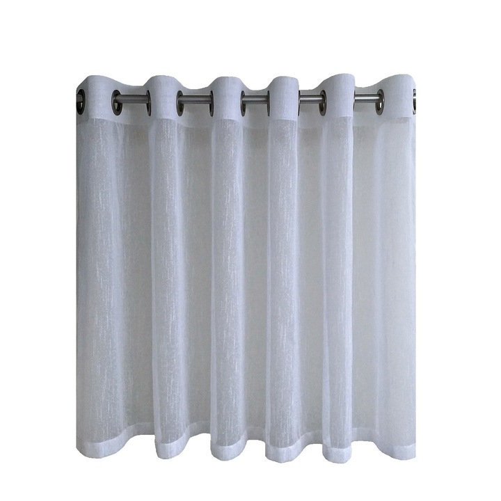 Perdea - Ayca - 01 ekru / inele capse platyna - L 200 cm x H 150 cm