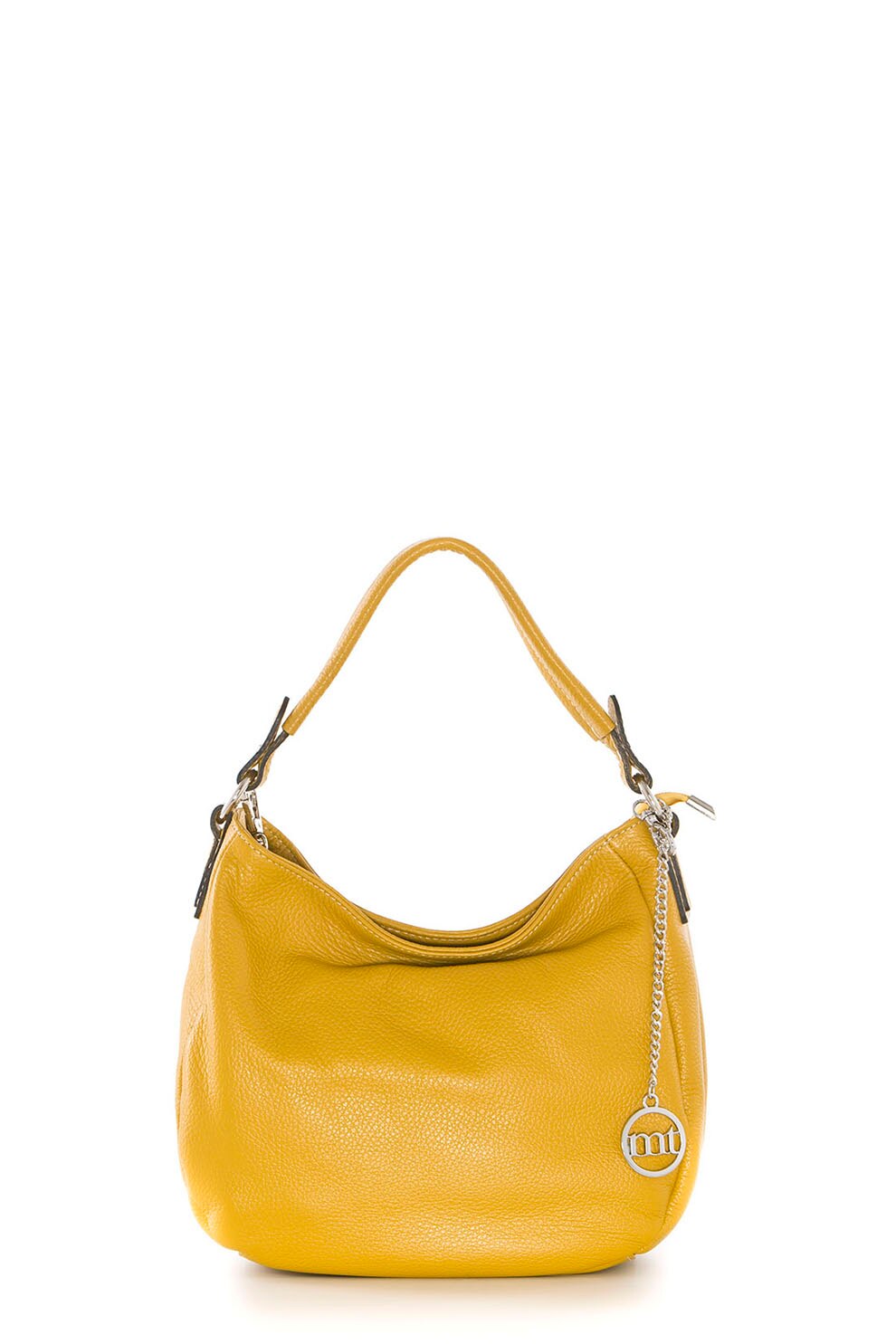 Mia Tomazzi, Geanta de piele cu bareta pentru umar Molise, Galben sofran