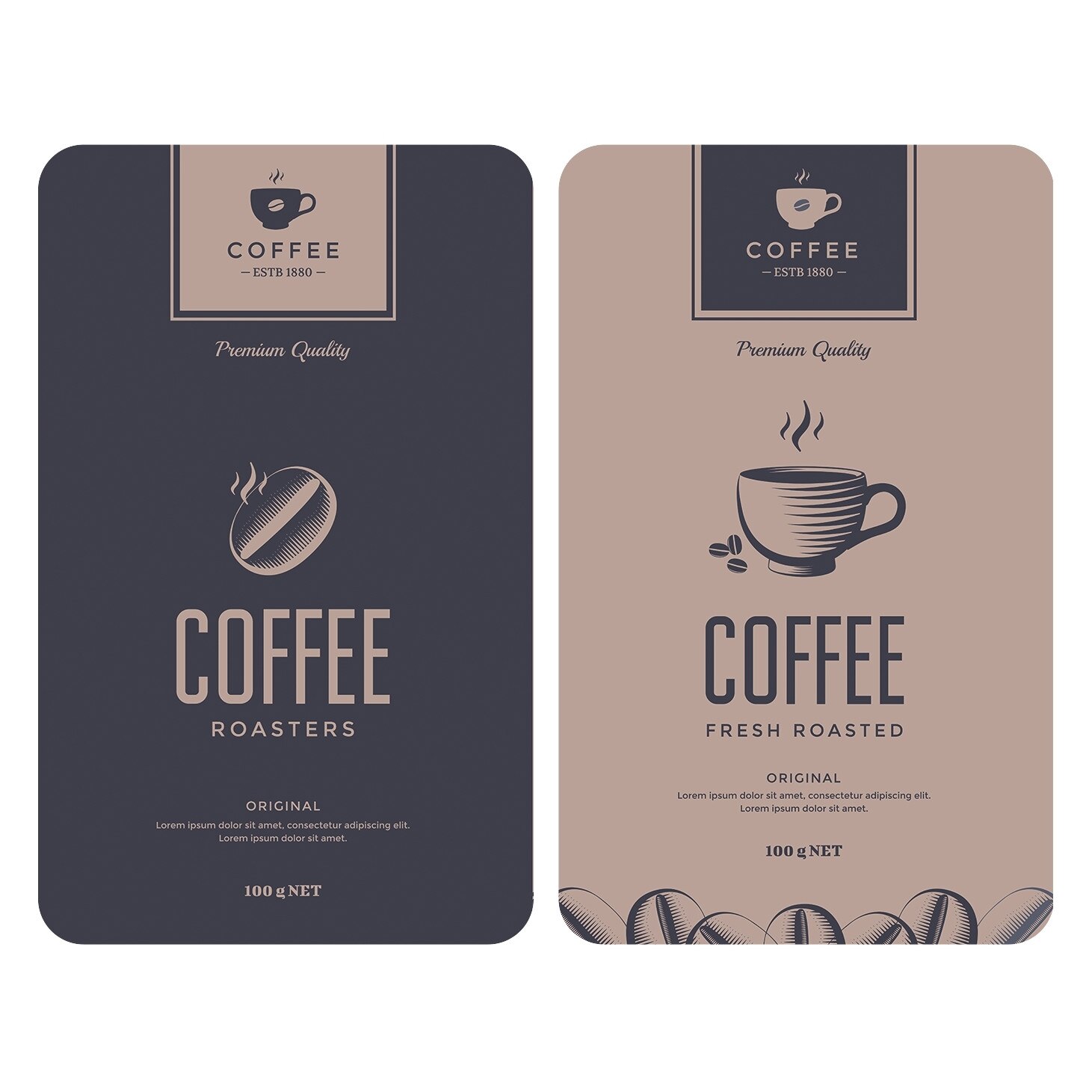 Set 2 placi protectoare pentru aragaz, Wenko, Coffee Cup