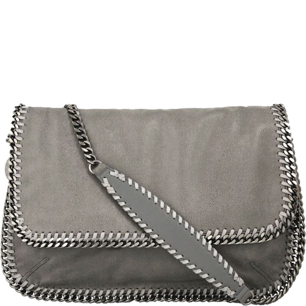 Geanta de umar Stella McCartney,Shaggy Messenger Bag, Gri, Femei