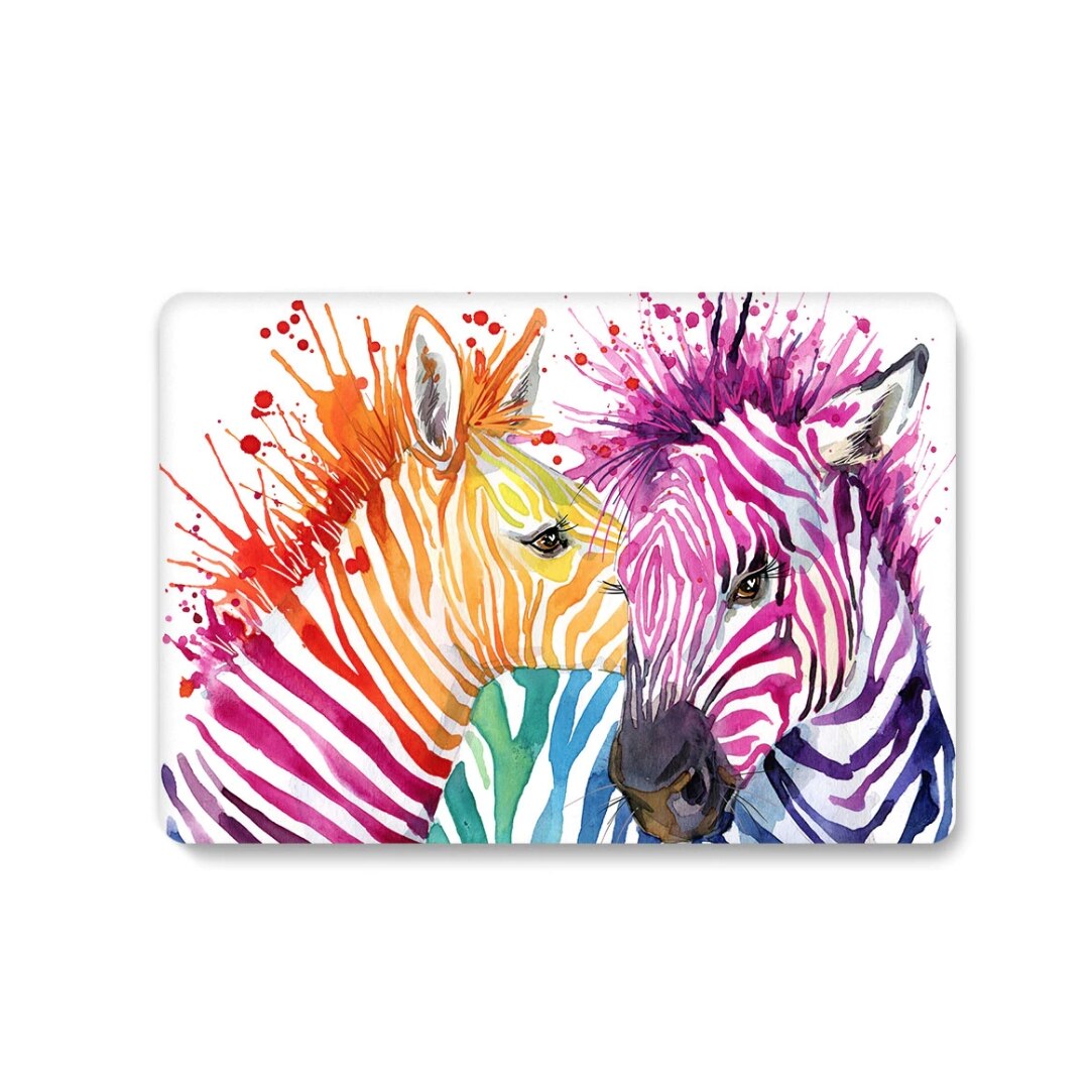 Protectie Carcasa MacBook Air 13 Inch A1369 A1466 Model Zebre Colorate 2010 - 2017