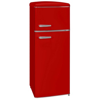 Frigider cu 2 usi Retro, Exquisit, RKGC270/45-16, 208 l, Clasa A++, H 144, Rosu Frigider cu 2 usi Retro, Exquisit, RKGC270/45-16, 208 l, Clasa A++, H 144, Rosu