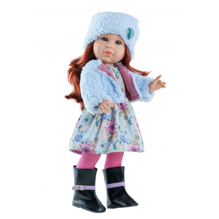 Papusa Becky cu jacheta si caciulita bleu, Paola Reina