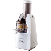 Storcator de fructe si legume Concept LO7066, 240 W, 60 rpm, tub alimentare XXL, recipient 1 L, anti picurare, Alb