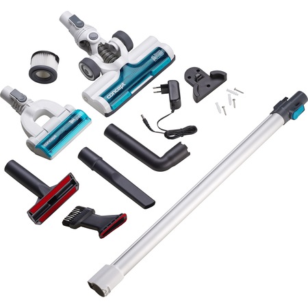 Aspirator vertical 2 in 1 Concept VP6000, 250 W, Li-Ion, 2000 mAh, 21.6 V, 2 viteze, 0.5 L, filtru HEPA, Alb/Albastru