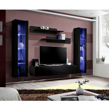 Living Genarom Fly B 23 ZZ FY A2, Negru/Negru Lucios, 260 x 190 x 40 cm Living Genarom Fly B 23 ZZ FY A2, Negru/Negru Lucios, 260 x 190 x 40 cm