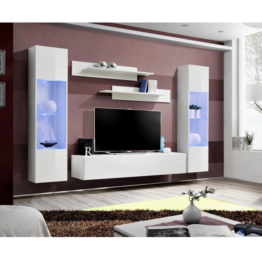 Living Genarom Fly B 23 WW FY A3, Alb/Alb Lucios, 260 x 190 x 40 cm