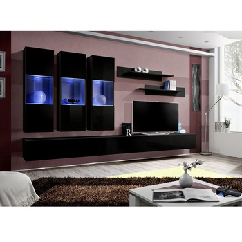 Living Genarom Fly E 23 ZZ FY E2, Negru/Negru Lucios, 320 x 190 x 40 cm Living Genarom Fly E 23 ZZ FY E2, Negru/Negru Lucios, 320 x 190 x 40 cm