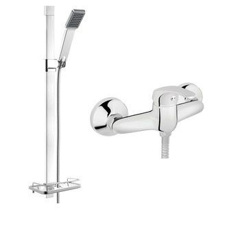 Set 2in1 Coloana de dus QUADRO fixa si mobila 1 functie: ploaie cu Baterie dus, Ferro - Cadou: +Furtun dus, +Para dus, +Suport para dus Set 2in1 Coloana de dus QUADRO fixa si mobila 1 functie: ploaie cu Baterie dus, Ferro - Cadou: +Furtun dus, +Para dus, +Suport para dus