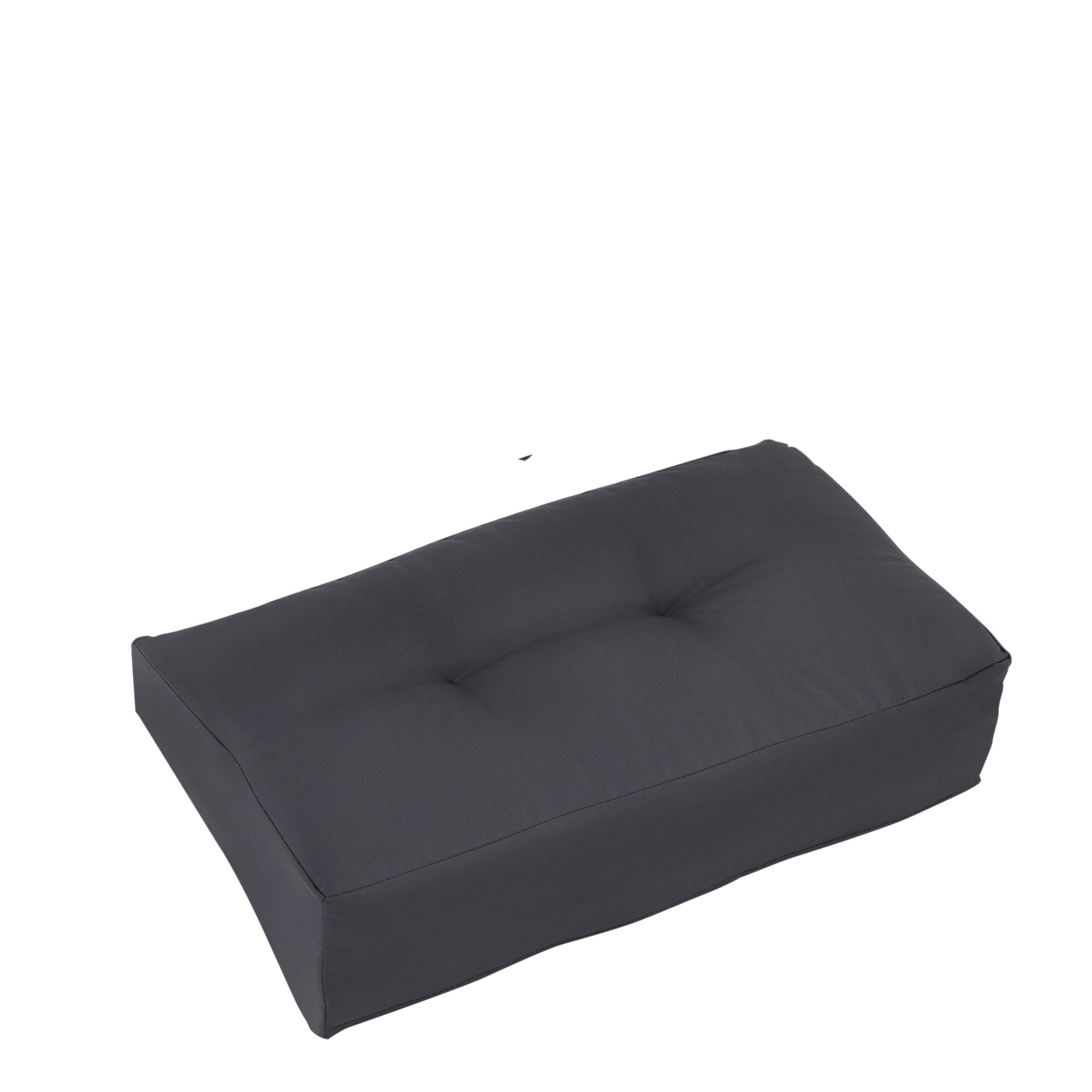 Perna coltar mobilier paleti, en.casa, 60 x 40 x 20 cm, poliester, gri inchis