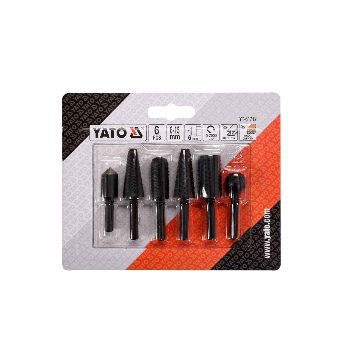 Set freze pentru lemn si metal Yato YT-61712, 6 buc, 6-15 mm - eMAG.ro