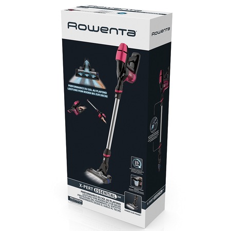 Aspirator vertical Rowenta RH7329WO X-Pert Essential 260, 21.9 V, 0.4 L, Negru/Fucsia