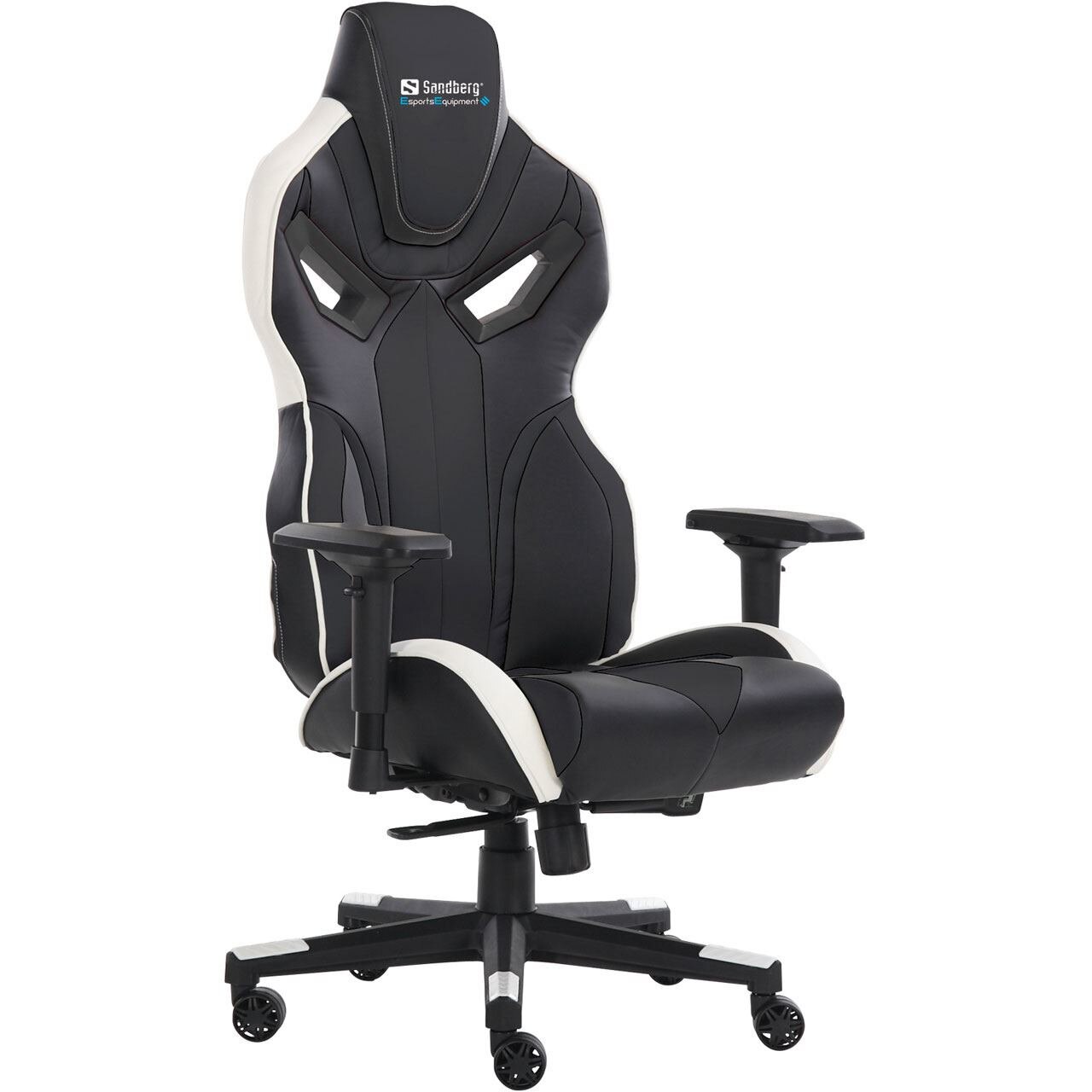 Scaun special pentru jocuri , Sandberg , Voodoo , negru cu alb