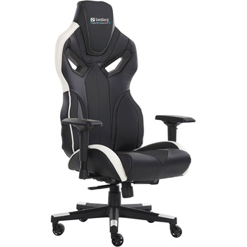 Scaun special pentru jocuri , Sandberg , Voodoo , negru cu alb Scaun special pentru jocuri , Sandberg , Voodoo , negru cu alb