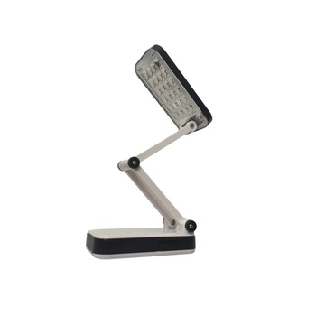 Lampa birou acumulator, alb cu negru, 2 pozitii de lumina, cablu incarcare inclus, 24leduri, 800mAH Lampa birou acumulator, alb cu negru, 2 pozitii de lumina, cablu incarcare inclus, 24leduri, 800mAH