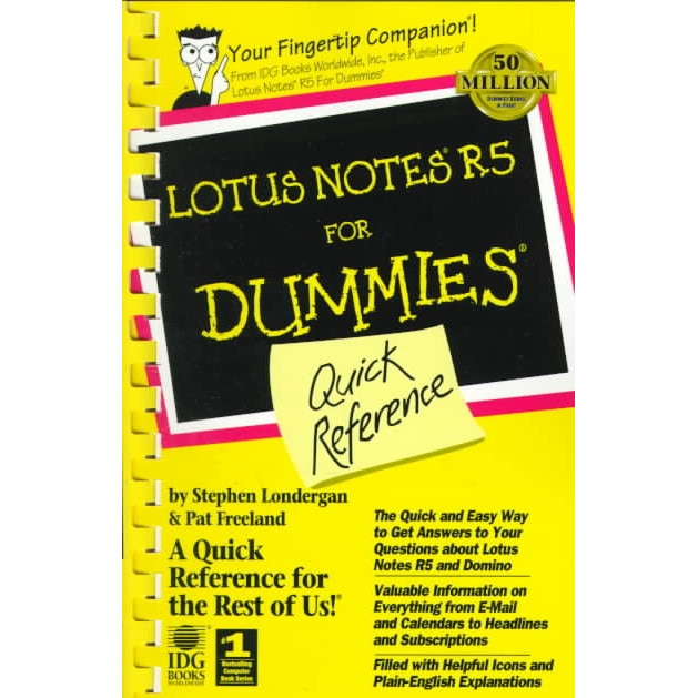 Lotus Notes R5 For Dummies Quick Reference de Stephen R. Londergan