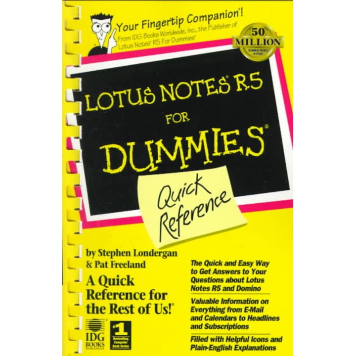 Lotus Notes R5 For Dummies Quick Reference de Stephen R. Londergan