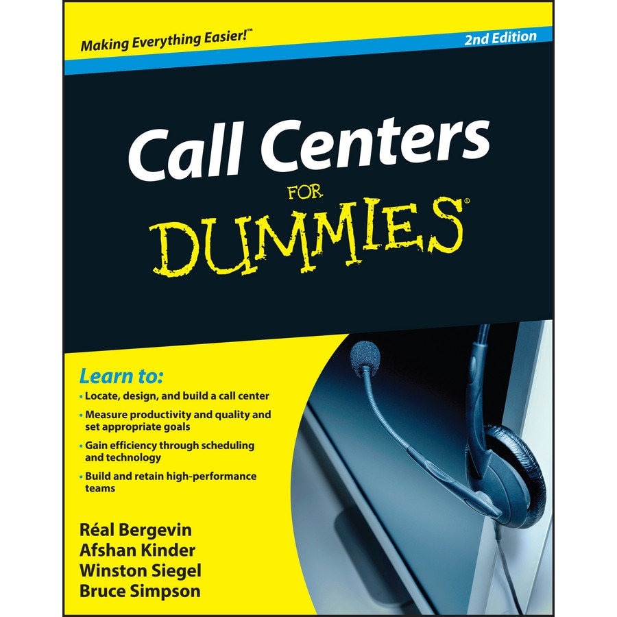 Call Centers For Dummies de Real Bergevin