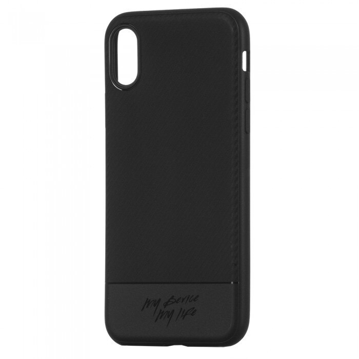 Husa de protectie, Remax Vigor Carbon Fiber Texture, iPhone X/XS, Negru