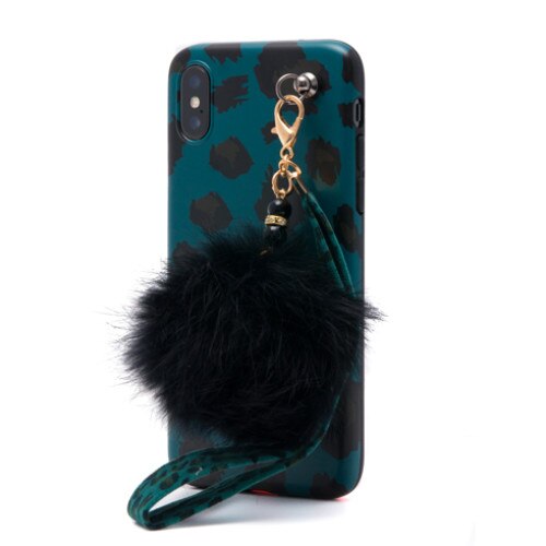 Husa Luxury Fashion cu Pom Pom iPhone 7 Plus/8 Plus Verde