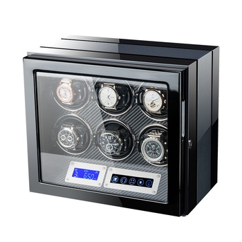 Cutie intors ceasuri automatice iUni, Luxury Watch Winder 6 Carbon Cutie intors ceasuri automatice iUni, Luxury Watch Winder 6 Carbon