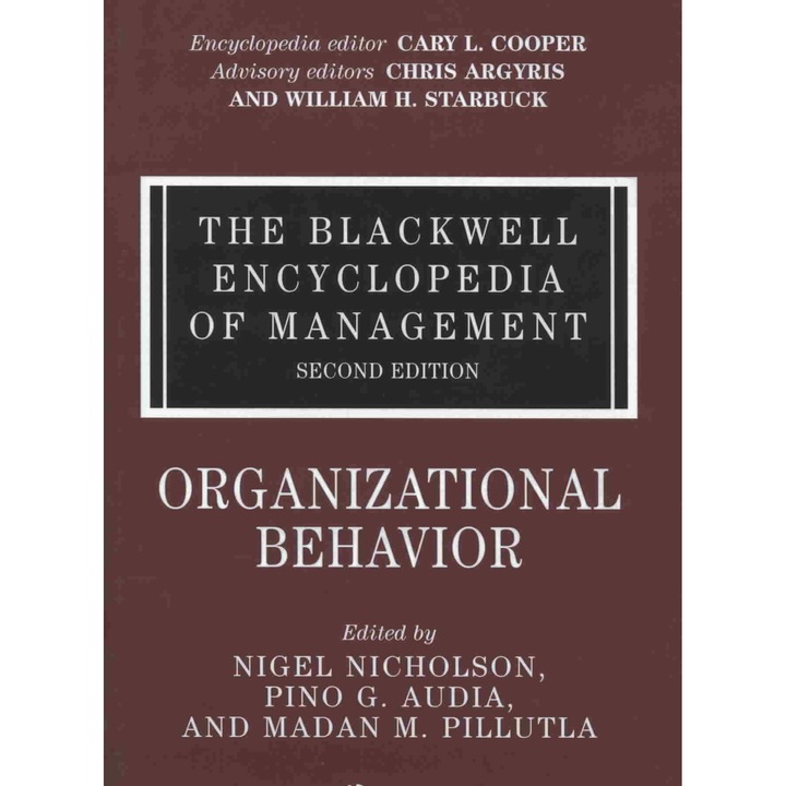 The Blackwell Encyclopedia of Management – Organizational Behavior V11 2e de N Nicholson