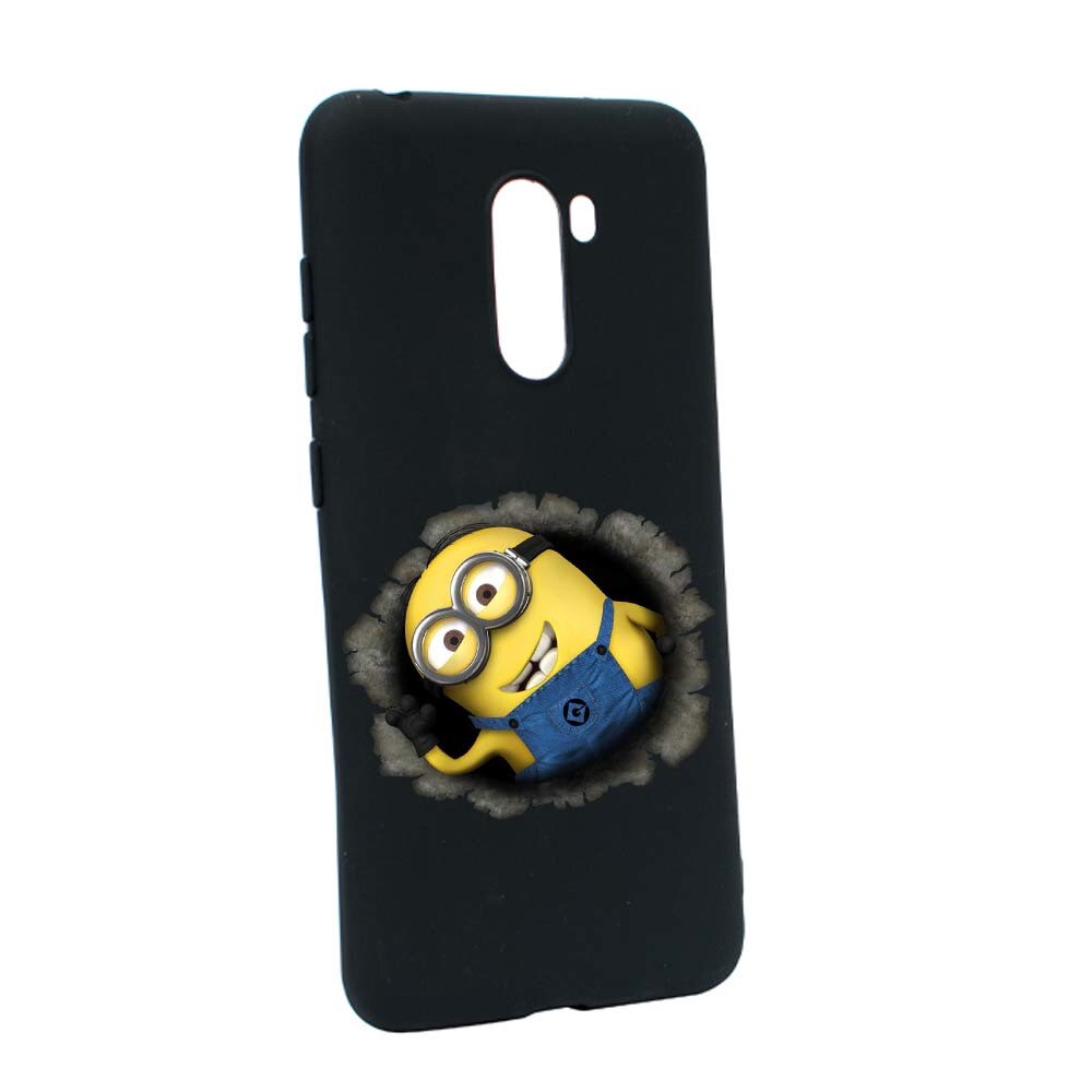 Husa de protectie Cartoon, Minion pentru Xiaomi PocoPhone F1, rezistenta la uzura, anti-alunecare, din silicon Premium, B202