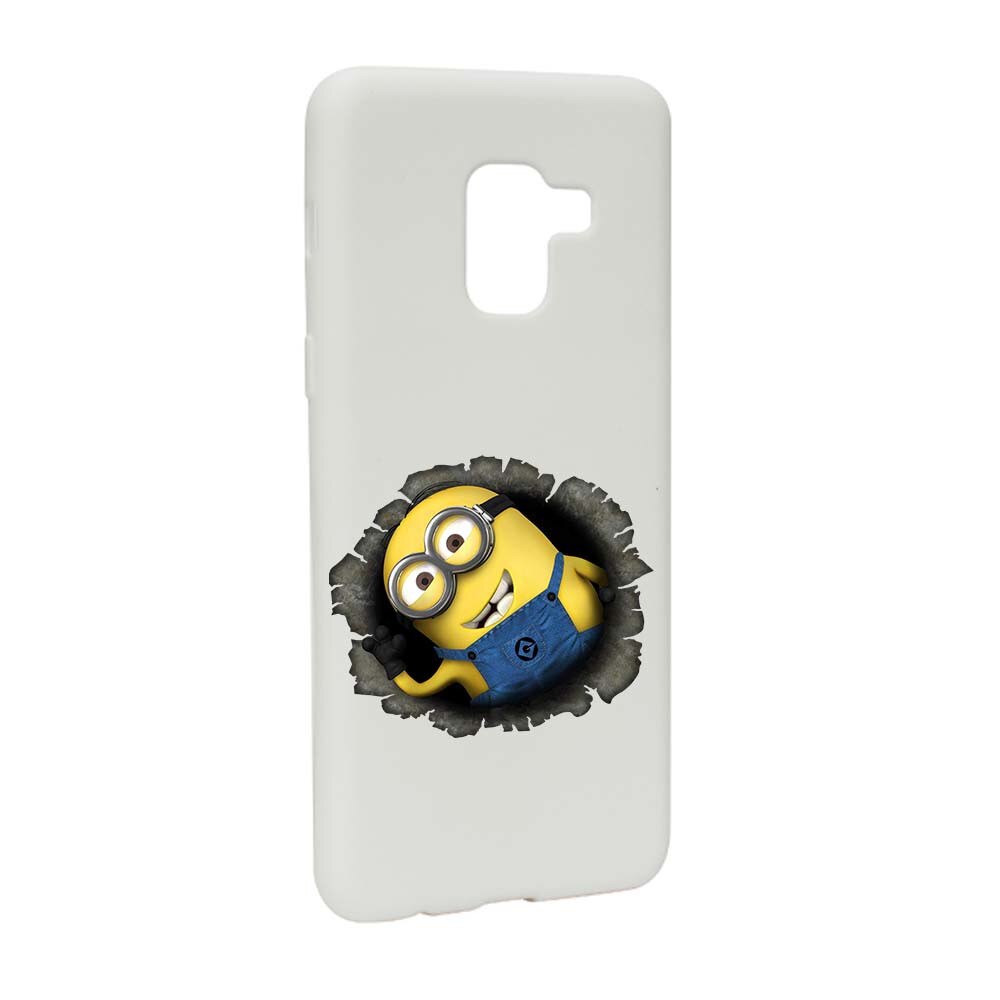 Husa de protectie Cartoon, Minion pentru Samsung Galaxy A5 2018, rezistenta la uzura, anti-alunecare, din silicon Premium, W202