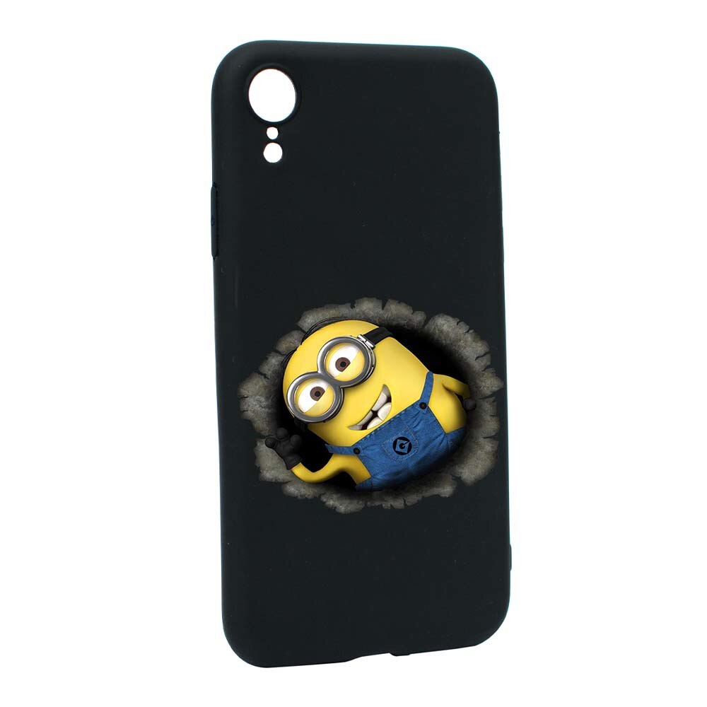 Husa de protectie Cartoon, Minion pentru Apple iPhone XR, rezistenta la uzura, anti-alunecare, din silicon Premium, B202