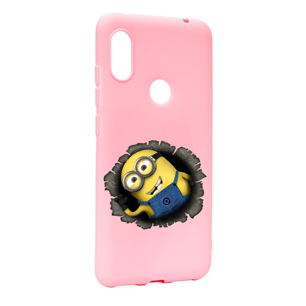 Husa de protectie Cartoon, Minion pentru Xiaomi Mi Mix 2S, rezistenta la uzura, anti-alunecare, din silicon Premium, P202