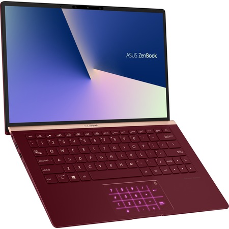 Laptop ultraportabil ASUS ZenBook 13 UX333FA-A4215 cu procesor Intel® Core™ i5-8265U pana la 3.90 GHz, Whiskey Lake, 13.3", Full HD, 8GB, 512GB SSD, Intel® UHD Graphics 620, Endless OS, Burgundy Red