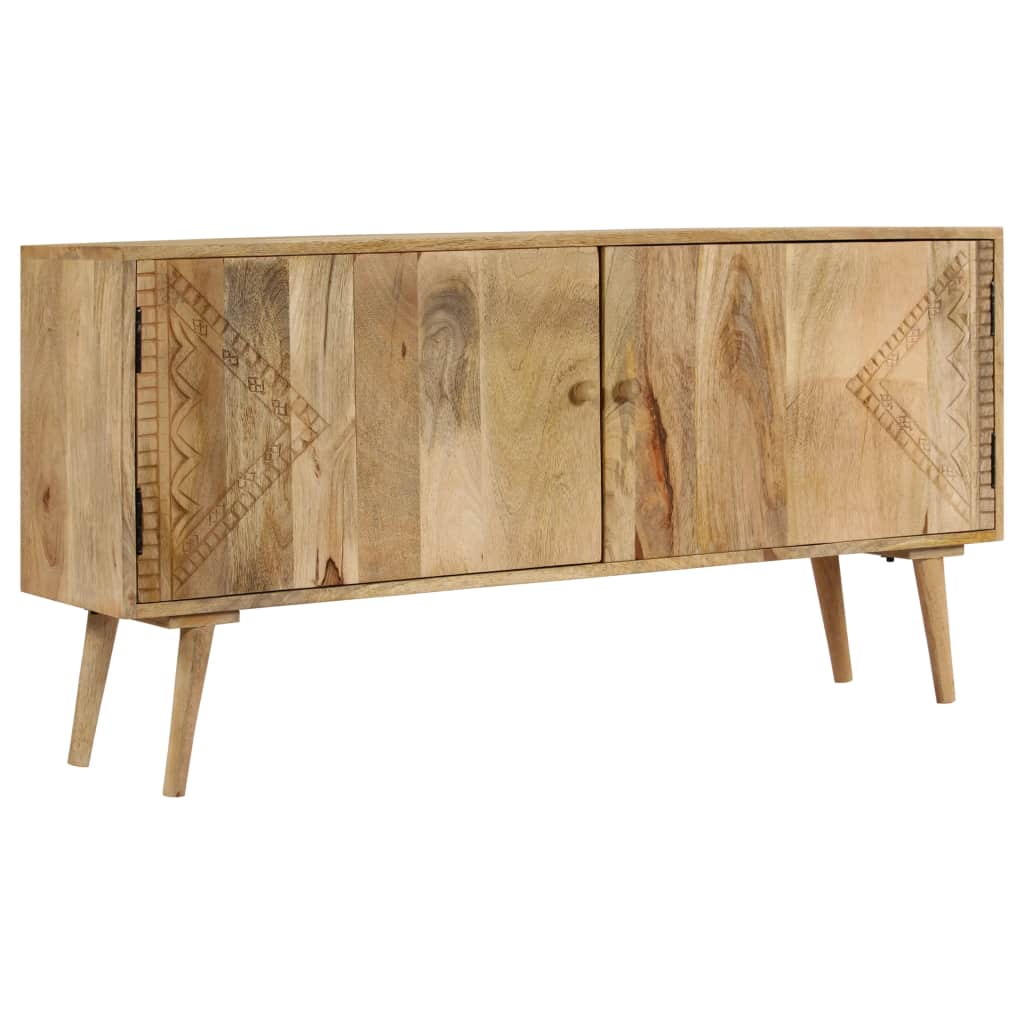 Comoda din lemn masiv de mango, vidaXL, Maro, 120 x 30 x 60 cm
