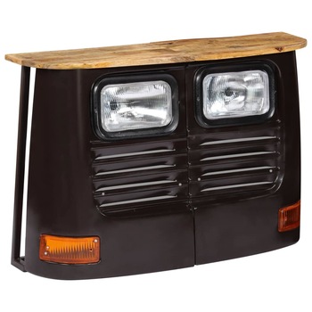 Comoda tip camion, blat de lemn de mango, vidaXL, 108 x 30 x 72 cm, Gri inchis Comoda tip camion, blat de lemn de mango, vidaXL, 108 x 30 x 72 cm, Gri inchis
