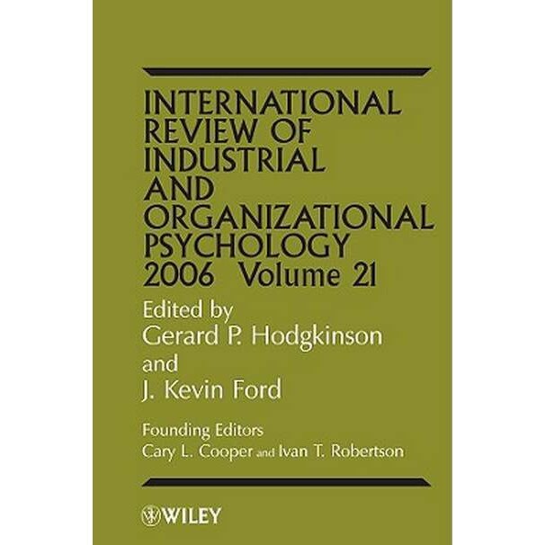 International Review of Industrial and Organizational Psychology 2006 de Gerard P. Hodgkinson
