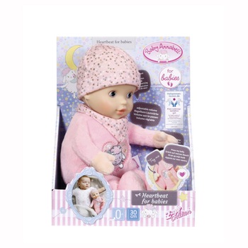 Papusa Zapf Baby Annabell - Cu batai de inima, 30 cm Papusa Zapf Baby Annabell - Cu batai de inima, 30 cm