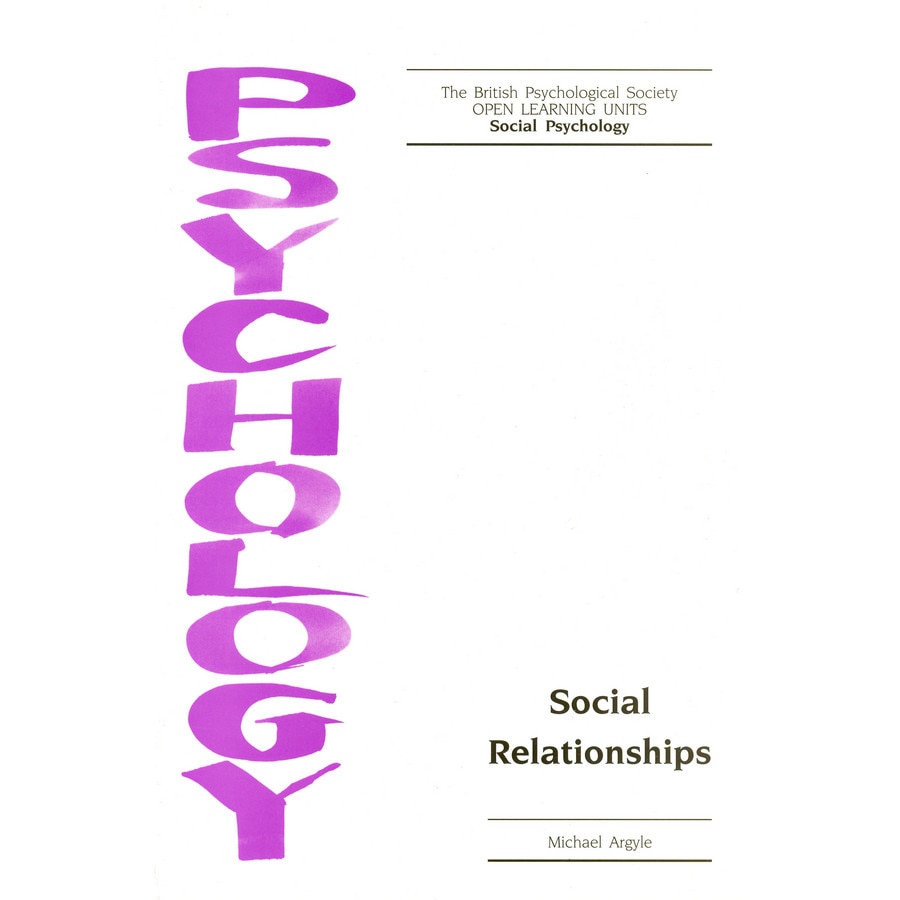 Social Relationships de Michael Argyle