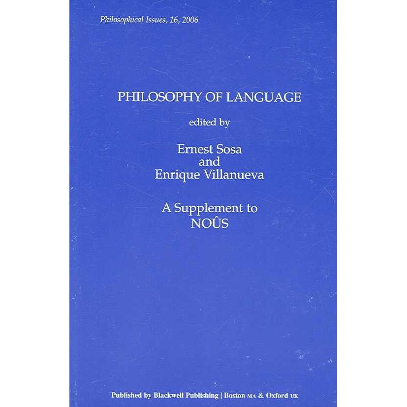 Philosophy of Language de Ernest Sosa